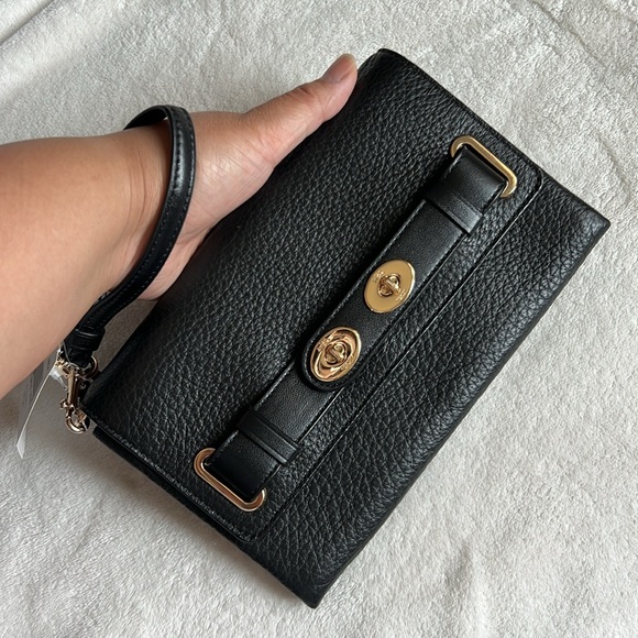 Coach Double Lock wristlet clutch/wallet - Picture 3 of 8